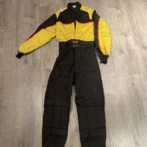 Racing suit black and yellow fireproof costume women or youth